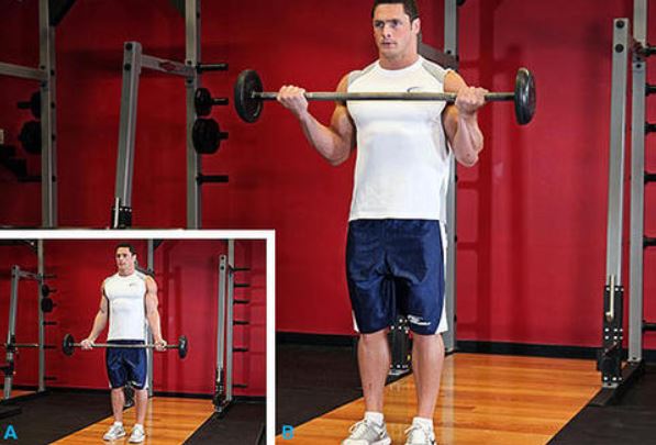 standing barbell curl